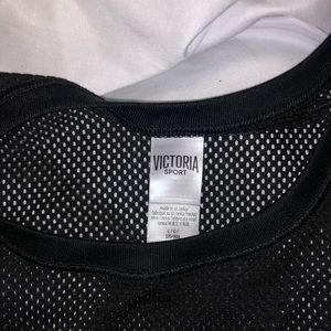 Victoria's Secret Tops - Black cropped mesh shirt Victoria's Secret Tops - Black cropped mesh shirt